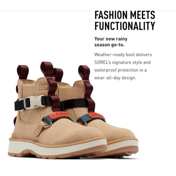 Sorel Women's Hi-Line EQ Chelsea Boots - Waterproof, Suede,‎  Ceramic, Chalk, 9 - Picture 4 of 10